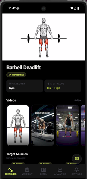 Hayal Workout Tracker Gym Home Screenshot 1