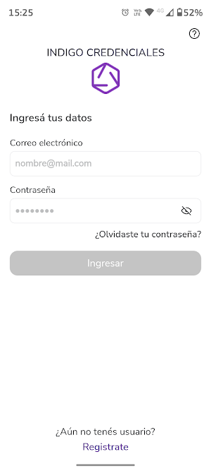 Indigo Credenciales Screenshot 0