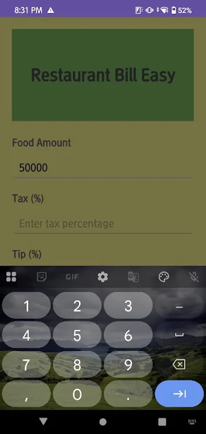 Restaurant Bill Easy Screenshot 0