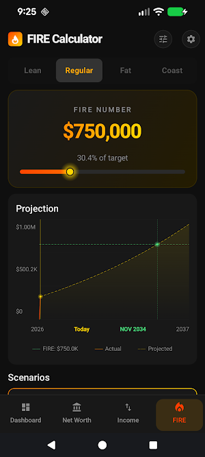 FirePath: Net Worth Tracker Screenshot 2