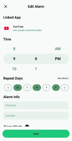 AppLink Alarm Screenshot 1