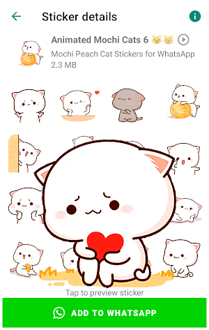 Animated Mochi Cat Stickers Screenshot 3