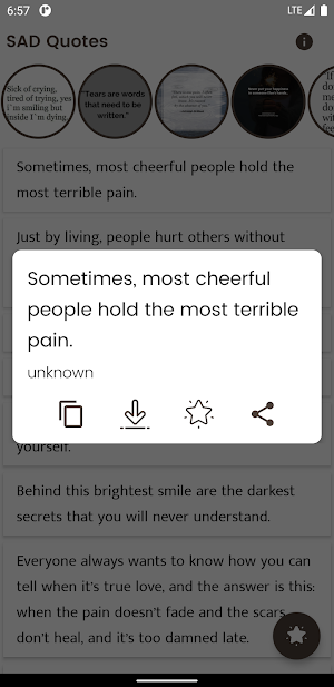 SAD Quotes and Sayings Screenshot 0
