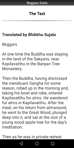 Beggars Sutta - Buddhism Screenshot 1