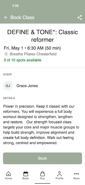 Breathe Pilates Chesterfield Screenshot 2