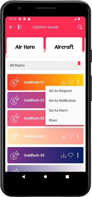 Goldfinch Sounds Screenshot 3