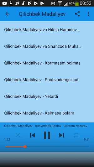 Qilichbek Madaliyev Qo'shiqlari - internetsiz Screenshot 0