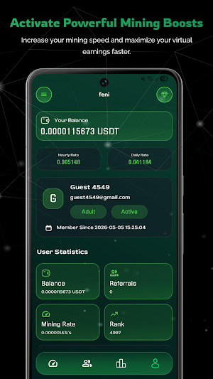 USDT Cloud Mining Simulator Screenshot 1