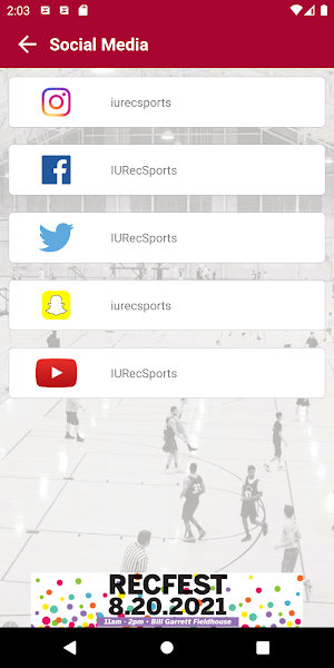 IU Recreational Sports Screenshot 1