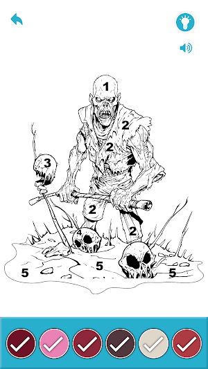 Monsters Color By Number Book Screenshot 2