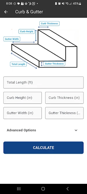 Concrete Calculator Screenshot 3