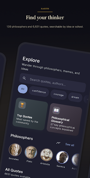 Sagius: Stoic Philosopher AI Screenshot 1