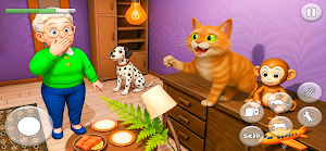 Granny With Cat Screenshot 1