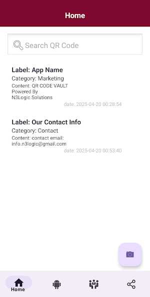 QR Code Vault Screenshot 1