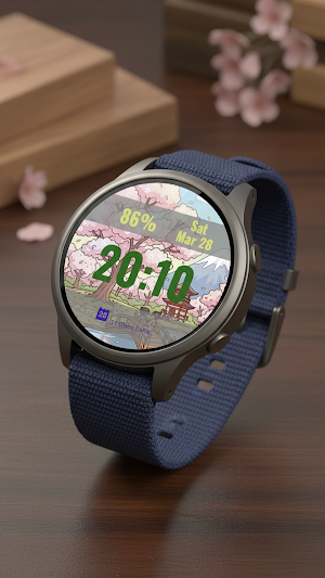 Sakura Garden Watch Face Screenshot 1