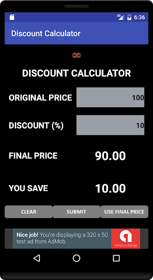 Discount Calculator Screenshot 2