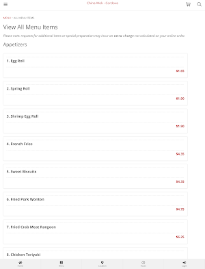 China Wok - Cordova Ordering Screenshot 3