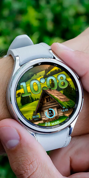 DIGI Hillside Cabin Watch face Screenshot 1