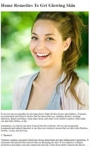 How To Glowing Skin Naturally Screenshot 0