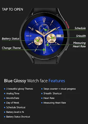 Blue Glossy Watch Screenshot 2