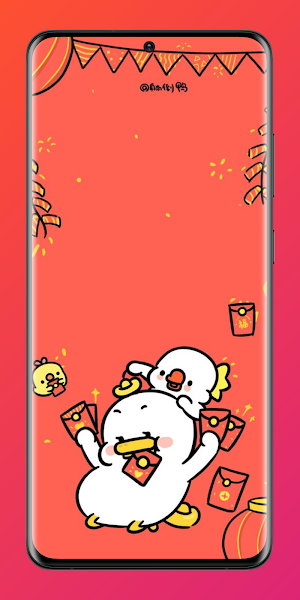 Kawaii Red Wallpaper 4K Screenshot 1