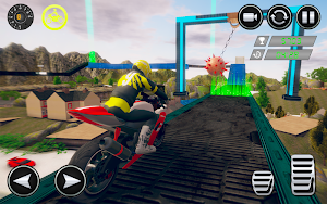 Crazy Bike Stunts Rider : Extreme Bike Race Games Screenshot 1