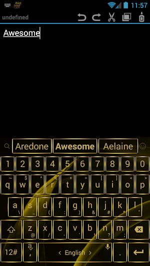 Keyboard Theme Gate Gold Screenshot 1