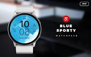 Blue Sporty Fit Watch Face screenshot 1