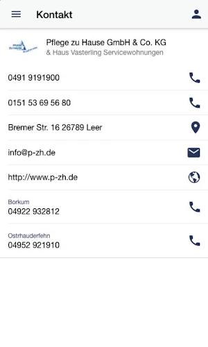 Pflege zu Hause GmbH & Co. KG Screenshot 2