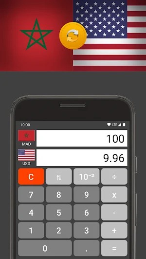 US Dollar / Moroccan Dirham Screenshot 1