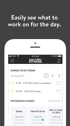 Main Street Fitness Screenshot 1