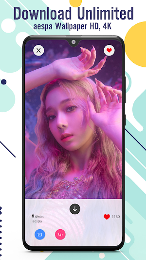 Material Kpop aespa Wallpaper Screenshot 1
