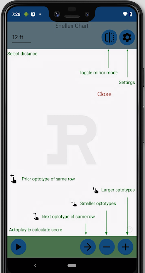 Snellen Chart Screenshot 1