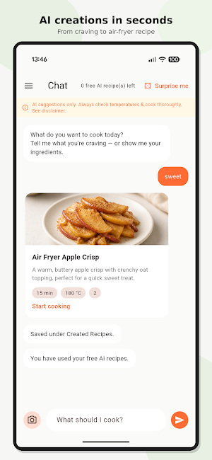 CrispAI – Airfryer Chef Screenshot 0