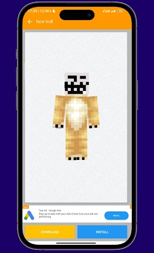 Troll Face Skin for Minecraft Screenshot 3