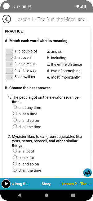 Expressions with Stories 1 Screenshot 2
