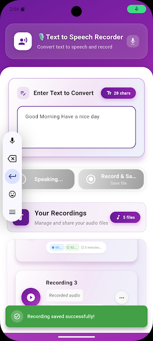 Text to Speech Recorder Screenshot 2