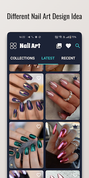 Mirror Tips Nail Polish Design Screenshot 0