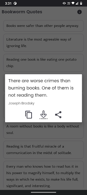 Bookworm Quotes and Sayings Screenshot 1