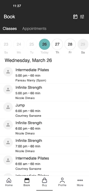 Infinity Health Club Screenshot 1