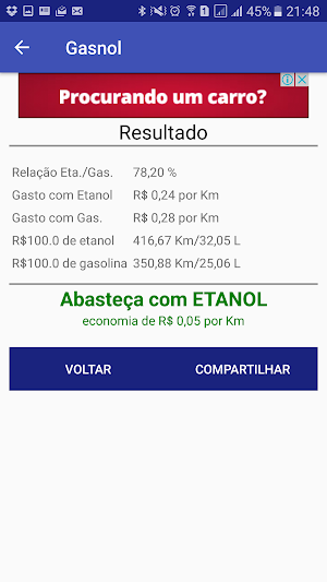 Gasnol - Gasolina ou Etanol? Screenshot 3