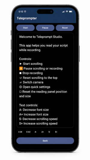Teleprompt Studio Screenshot 1