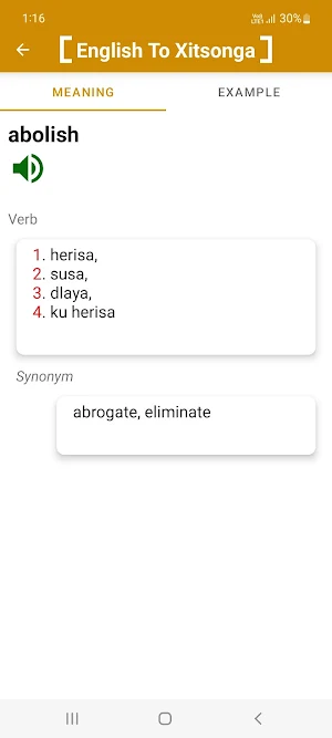 English To Xitsonga Dictionary Screenshot 1