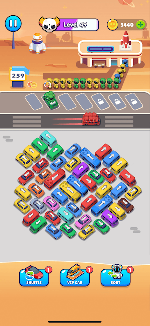 Space Car Jam - Traffic Escape Screenshot 2