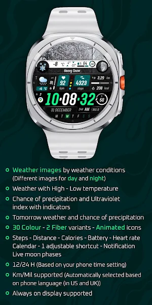 Sharper Weather - Watch Face Screenshot 3