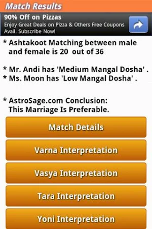 Horoscope Matching - Kundli Screenshot 1