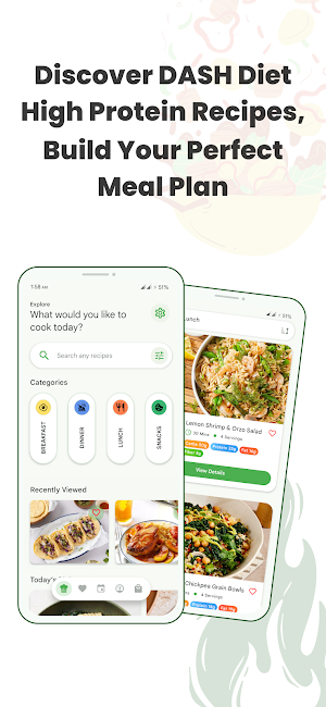 High Protein DASH Diet Recipes Screenshot 0