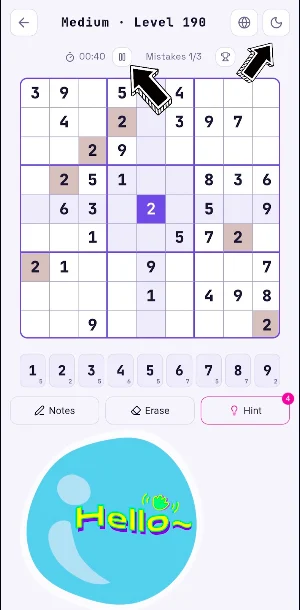 Sudoku Game - Number Puzzle Screenshot 2
