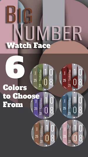 Big Number 4 - Watch Face Screenshot 2