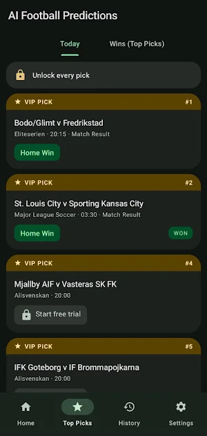 AI Football Predictions & Tips Screenshot 1